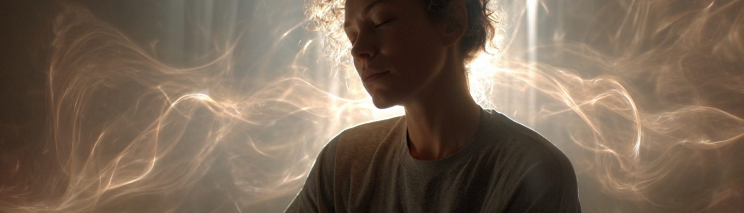 L’Appel de l’Invisible : illustration d’une personne dans une atmosphère lumineuse