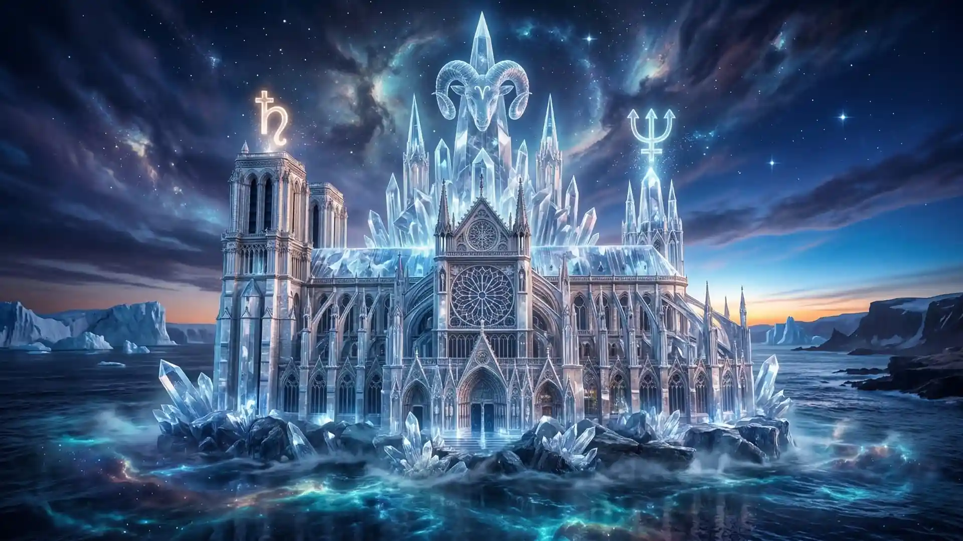 Illustration de la conjonction Saturne-Neptune en Bélier en 2026