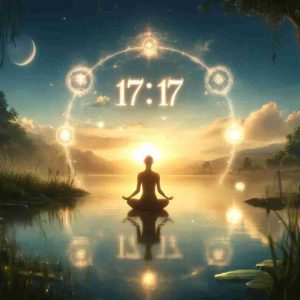 Illustration onirique de 17h17 avec une silhouette sous un ciel étoilé