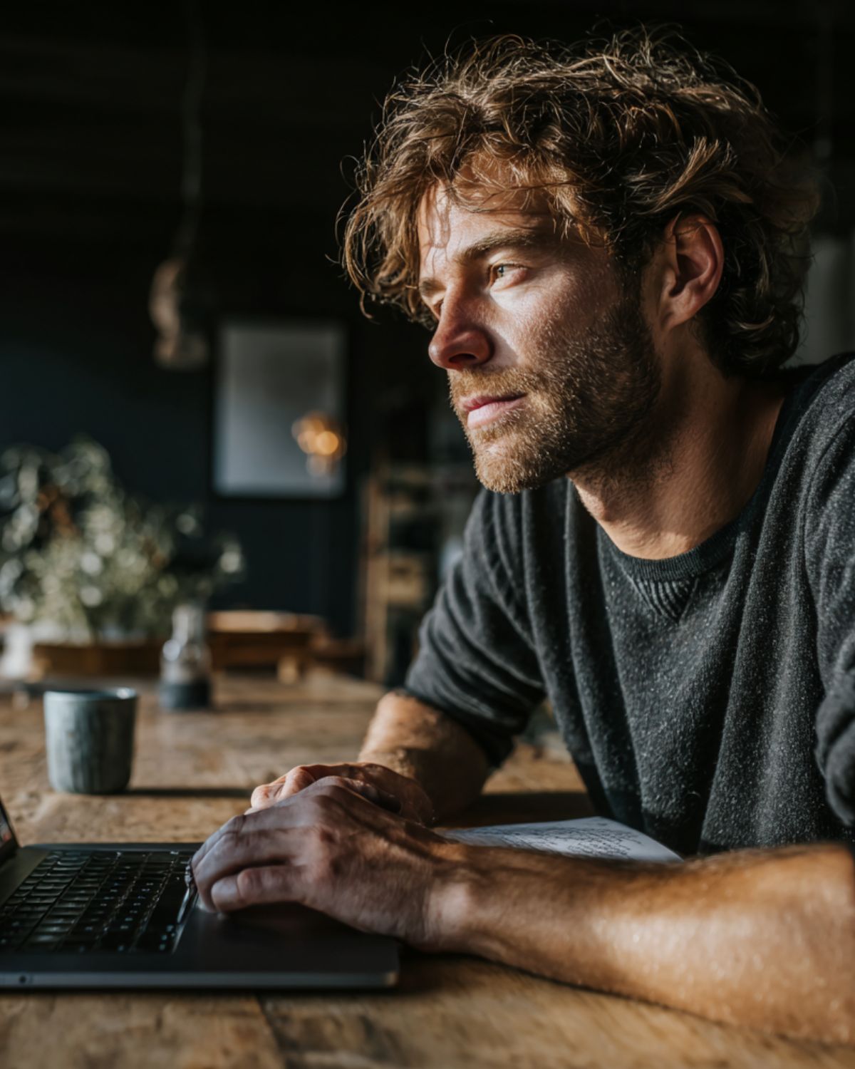 Un homme qui est en train de remplir un formulaire pour une voyance par mail.