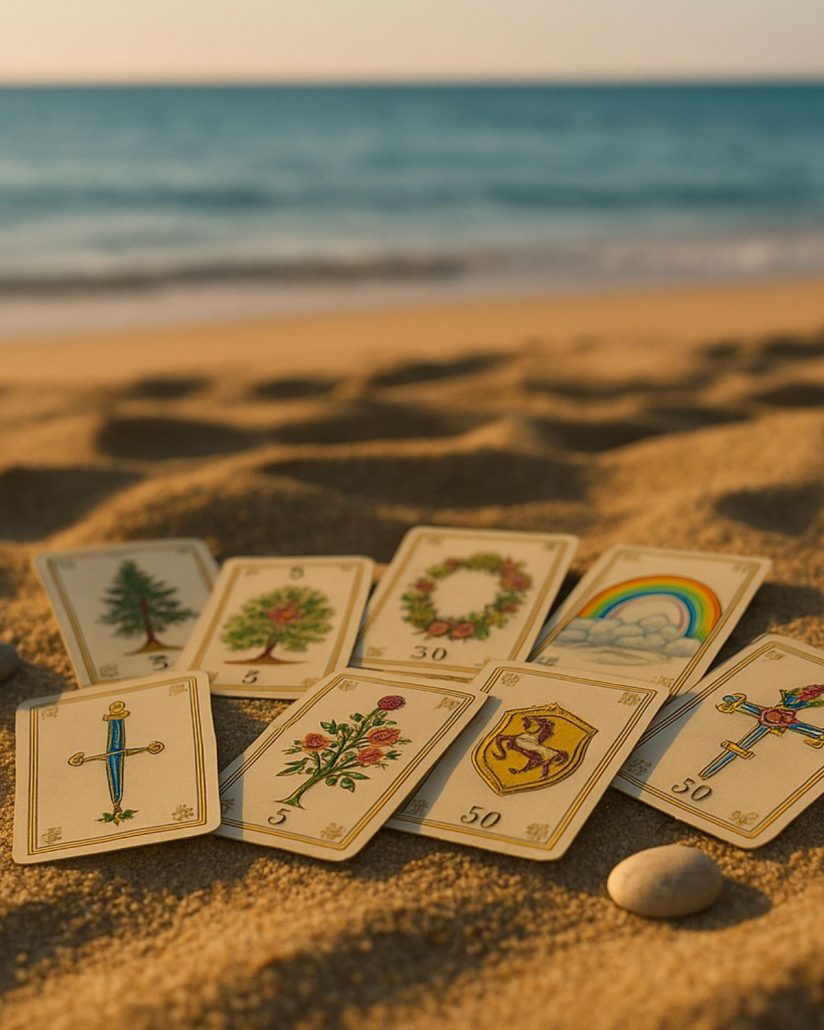 exemple de tirage d'oracle sur la plage.