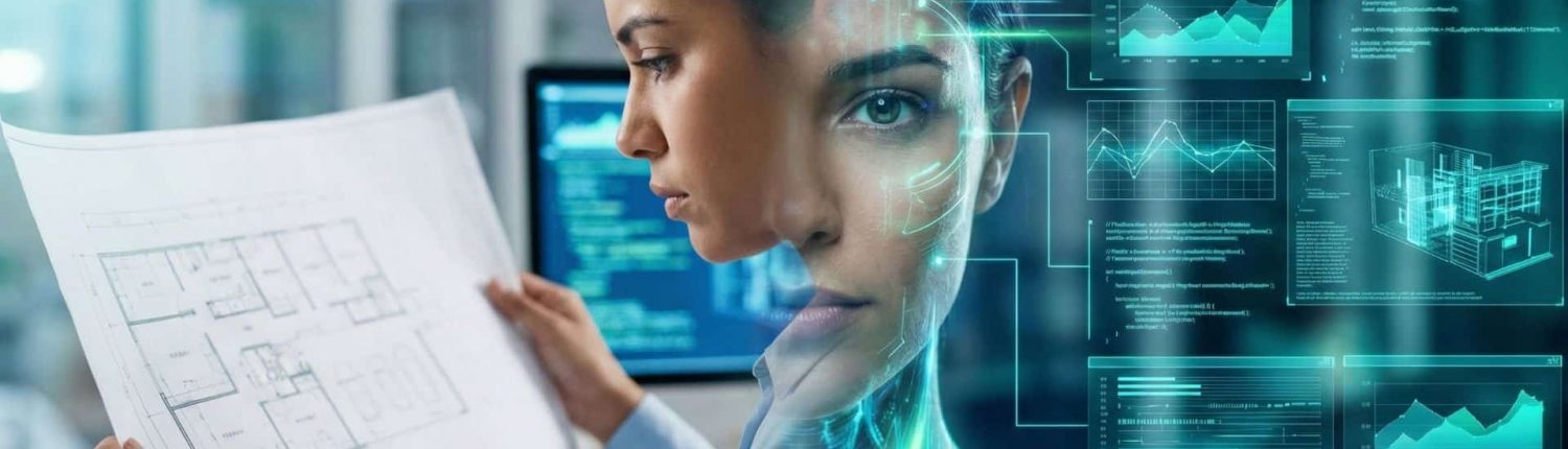 Personne travaillant avec des interfaces numériques, illustration des évolutions liées à l’IA