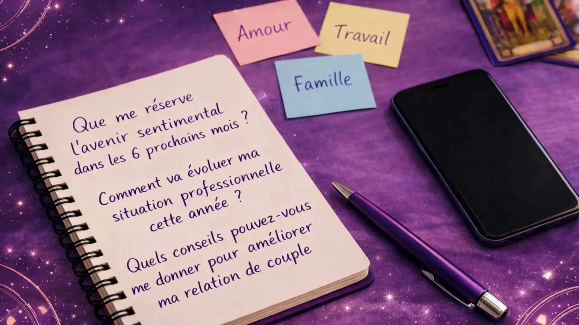 Préparation d'une séance de voyance : noter ses questions pour une guidance efficace