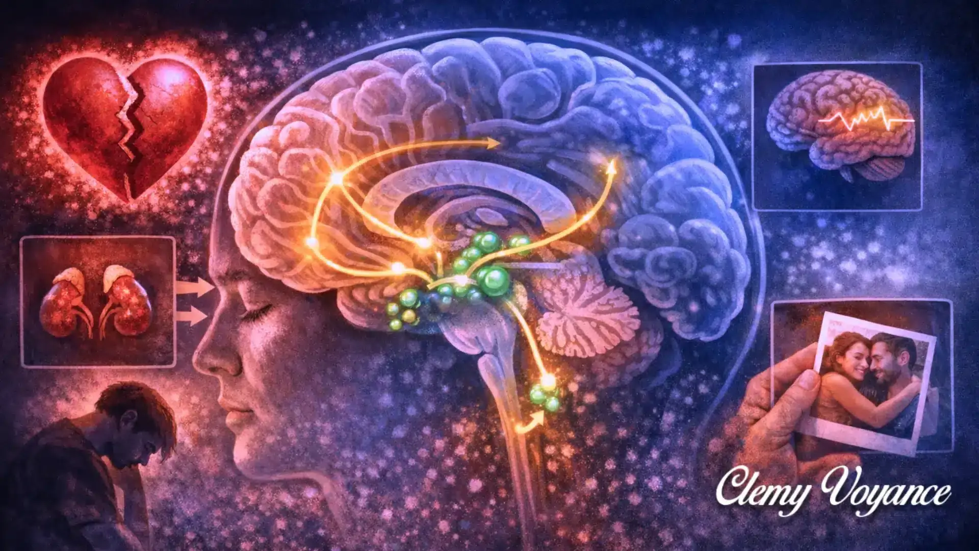 Visualisation neurologique du circuit de la dopamine lors d'une rupture amoureuse